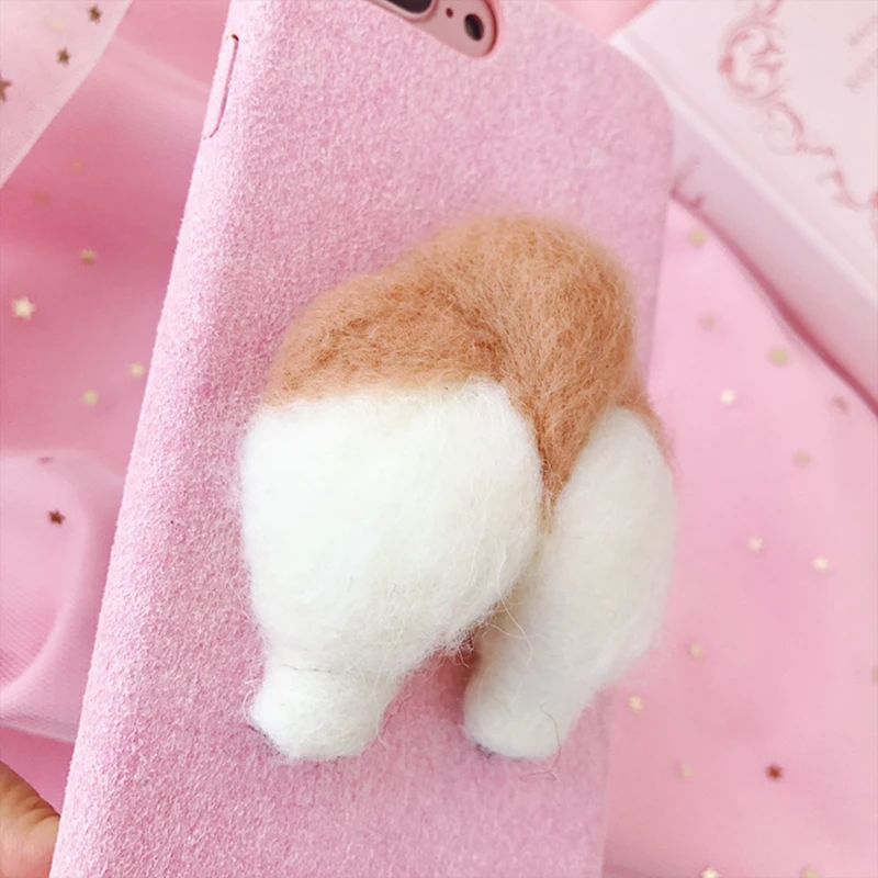 Aoweziic Cartoon For iPhone6S mobile phone shell wool XS MAX protective sleeve XR lovely 7 8plus women in autumn and winter case