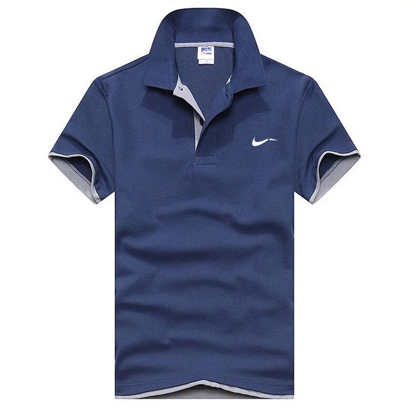 

Men Polo New brand Logo printing Tops Short Sleeves Polo shirt high quality cotton Clothing Camisa Masculina Casual Polo Shirt