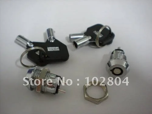 

Key Ignition Switch ON/OFF Lock Switch with Plastic Handle, Key Put Out at OFF Positon 20 Pcs Per Lot