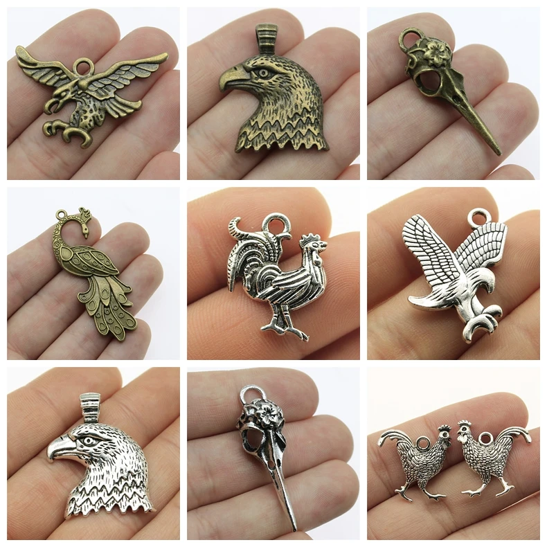 10pcs Desert Eagle Charms For Jewelry Making Diy Craft Supplies Decorative Birds Jewelry