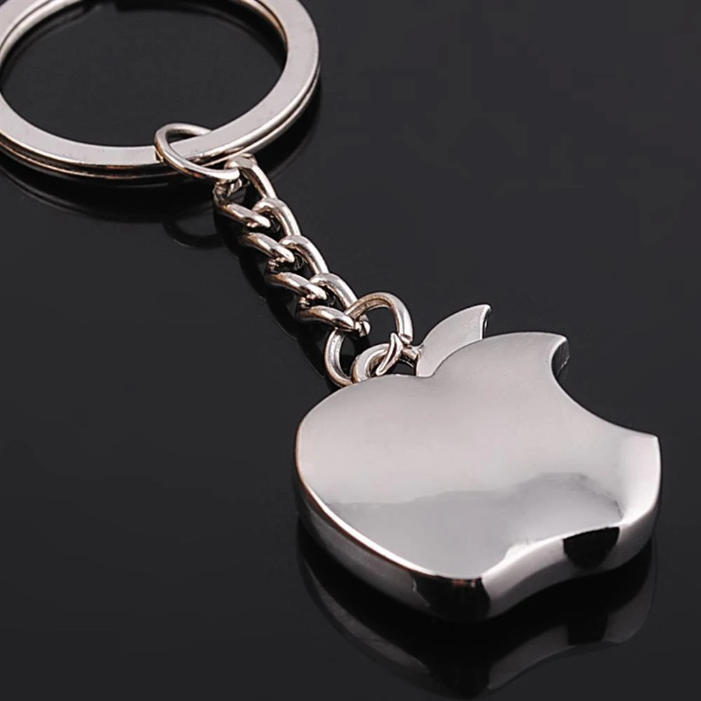 

suti New arrival Novelty Souvenir Metal Apple Key Chain Creative Gifts Apple Keychain Key Ring Trinket car key ring car key ring