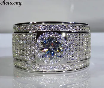 

choucong Lovers Big Promise Finger Ring 925 sterling Silver AAAAA cz Engagement Band Rings For Women men Wedding Jewelry Gift