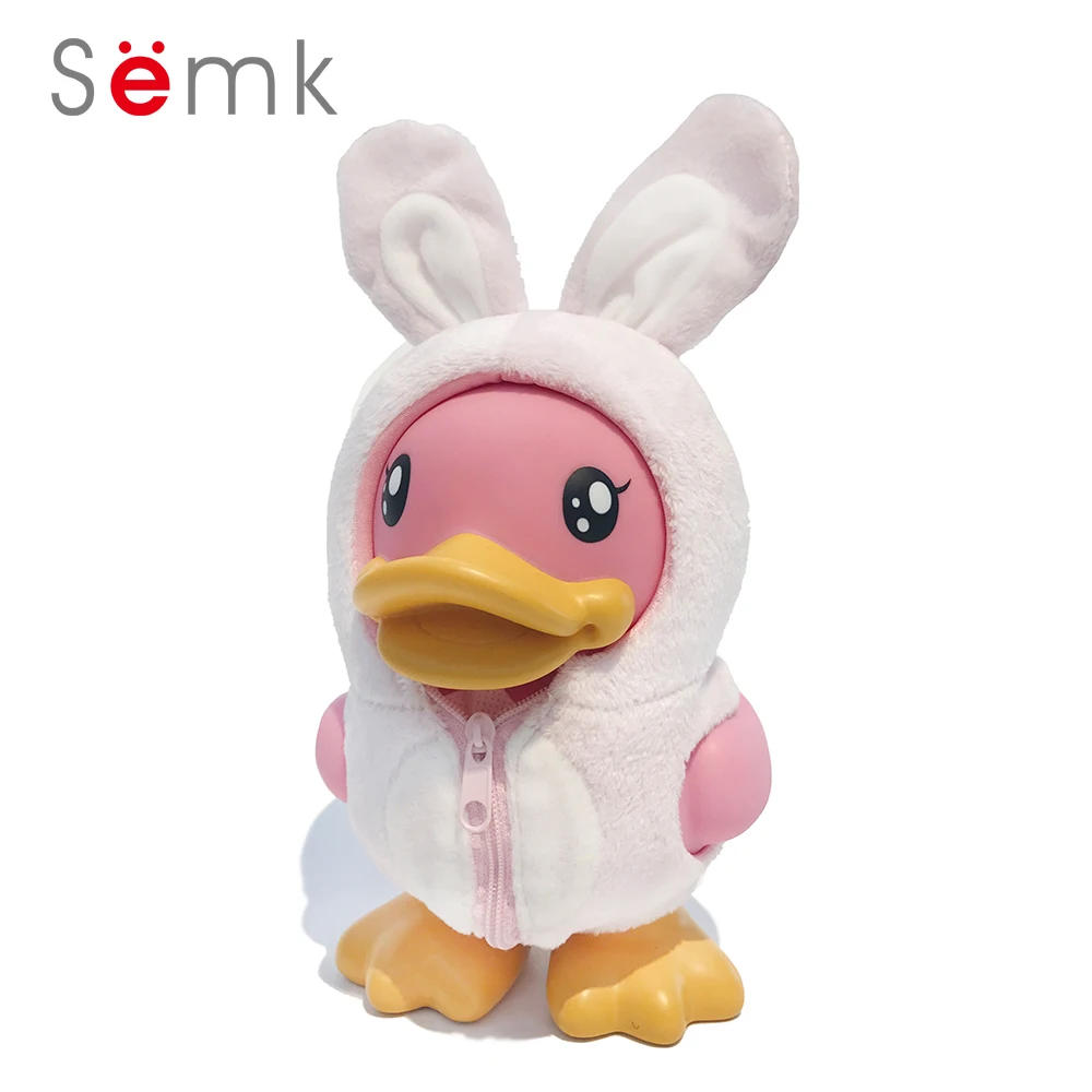 

Semk Animal Action Figure Duck Doll Rabbit Cloth Doll Pink PVC Home Decor Figurines Children Gift Money Boxes Lovely Toys