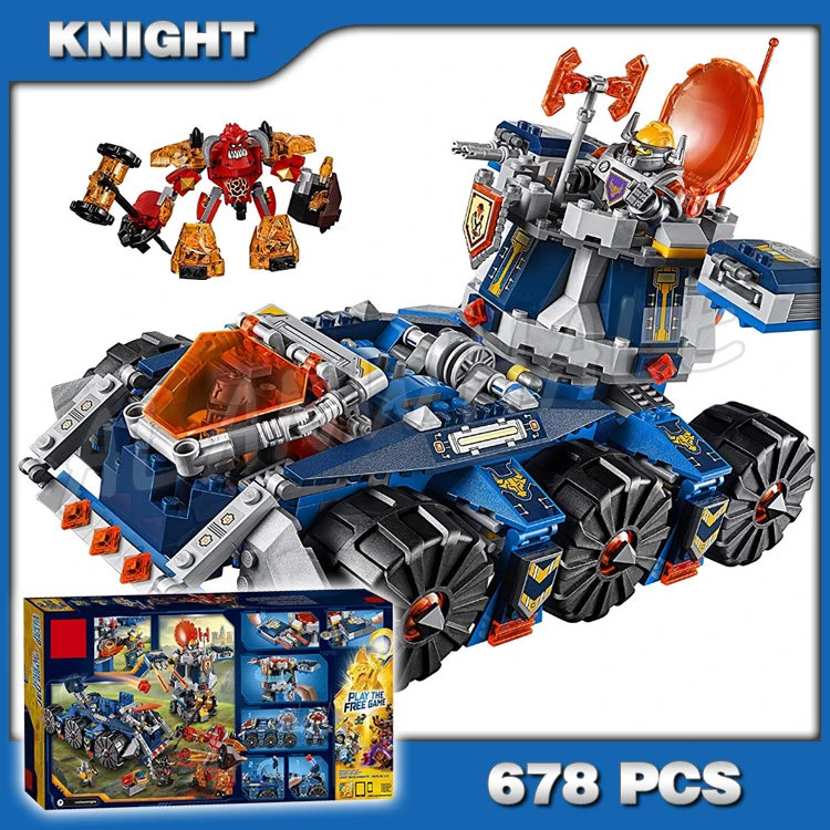 

678pcs Knights Axl's Tower Carrier Model Building Blocks 10520 Children Bricks Nexus Toys Compatible With Lego