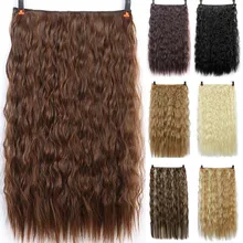 DIFEI, 24 дюйма, Длинные Синтетические волосы на заколках для наращивания, термостойкие накладные волосы, натуральная кукуруза, завивка волос