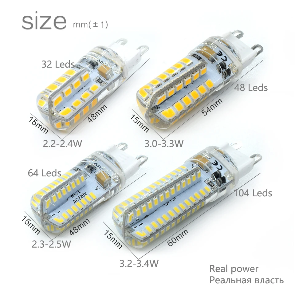 Бесплатная Доставка 10 шт. лампада De LED G9 G4 лампа AC220V ночник SMD 3014 2835 потолок Люстры
