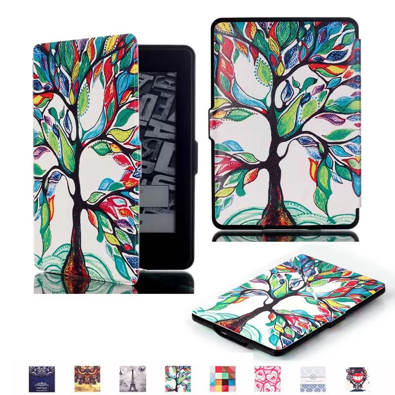 

Ultra Slim Magnet Smart Sleep Print PU Leather Protective Cover Case for Amazon Kindle Paperwhite 1 2 Paperwhite3(New Model)