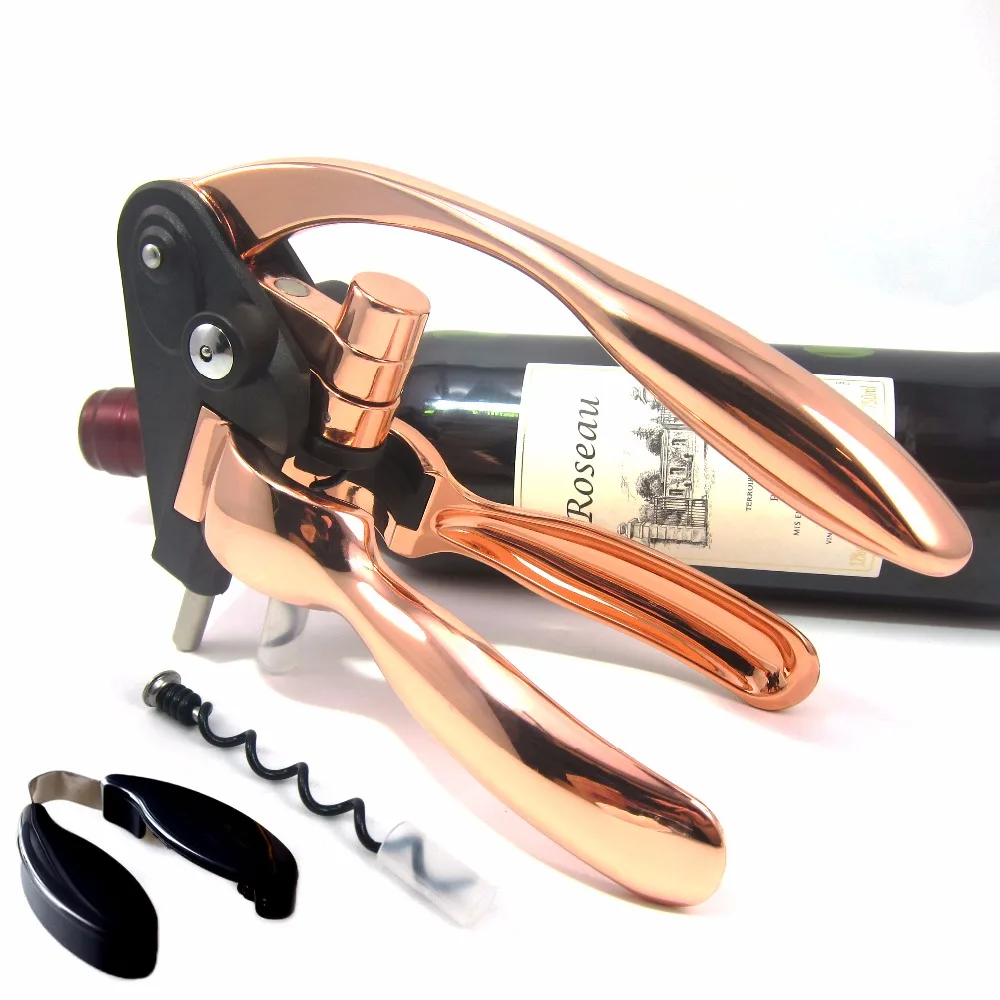 

2017 Best Utensils Copper Lever Wine Opener & Foil Cutter Set, Rabbit Wine Opener Corkscrew With An Extra Corkscrew Worm/Spiral