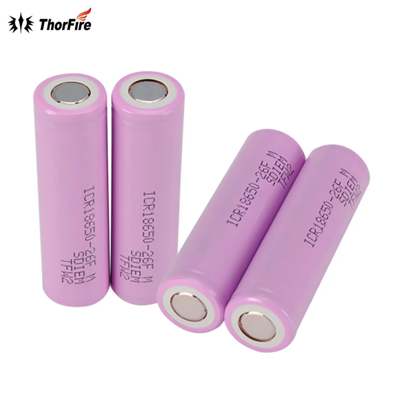 THORFIRE 2 шт./компл. ICR18650-26HM 2600 мАч 3,6 В пластина головы перезаряжаемые литий-ионные батареи фонари для освещения и факела аксессуары