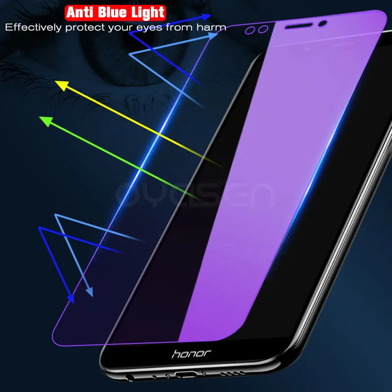 Закаленное стекло для Huawei Y9 Y7 Y6 Y5 Prime Pro 2018 2019 9 9H Взрывозащищенная защита от синего