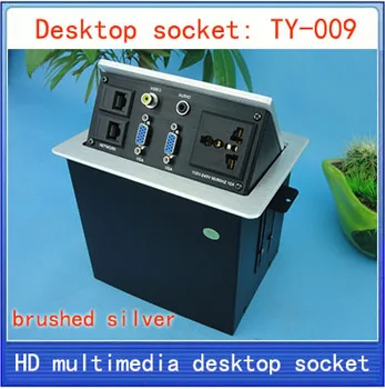 

NEW Desktop socket / hidden multimedia information box outlet / network RJ45 3.5 Audio VGA interface desktop socket Box TY-009