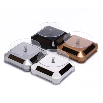 

2018 360 Degree Solar Automatic Rotating Stand Ring Bracelet Jewelry Display Rack Holder Acrylic Watch Showcase 100*100*45mm