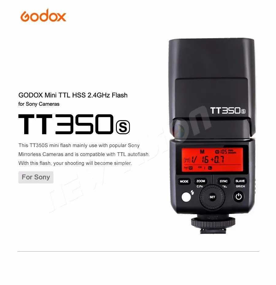 Godox Mini Speedlite TT350S камера Вспышка ttl HSS GN36 для sony беззеркальная DSLR камера A7 A6000 A6500