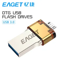 EAGET V80 Official 16G 32G 64G Smartphone USB 3.0 Flash Drive Pen Drive Micro USB otg usb stick Portable Memory Double Plug