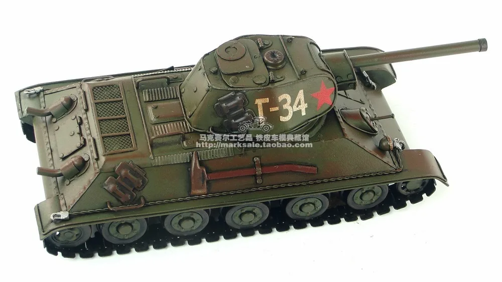 Винтажный ручной танк военная модель 1940 советская T-34 MBT изделия ручной работы под старину