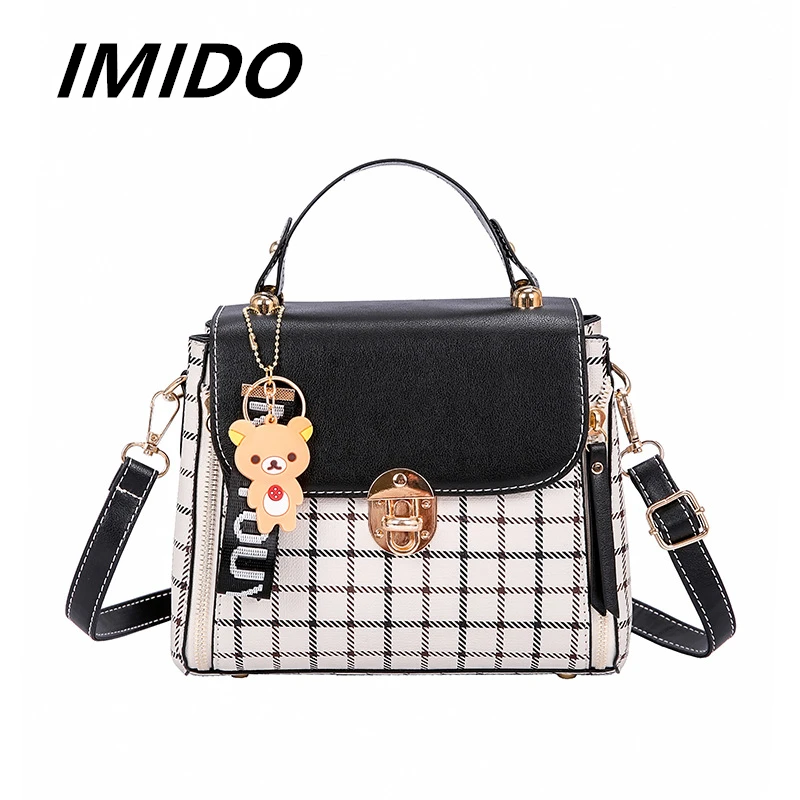 IMIDO 2019 летняя новинка стильная женская портативная диагональная посылка в клетку