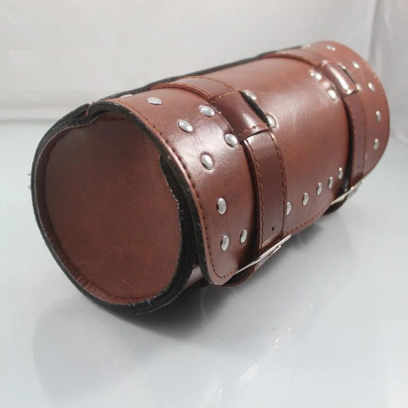 Motorcycle Tool Bag Side Box Fork Gear Pouch Studs Cruiser Motorcycle Tool Bag Side Box Fork Gear Pouch Studs Cruiser Chopper Biker Kit For Harley Davidson Access Travel Luggage In Leather Saddle Bags