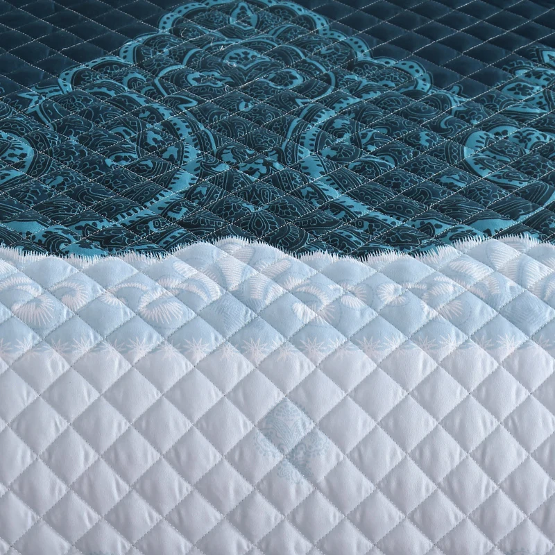 Фиолетово-голубое высококачественное зимнее бархатное хлопковое удобное мягкое толстое одеяло покрывало простыня/льняные наволочки 240X250 см 3 шт
