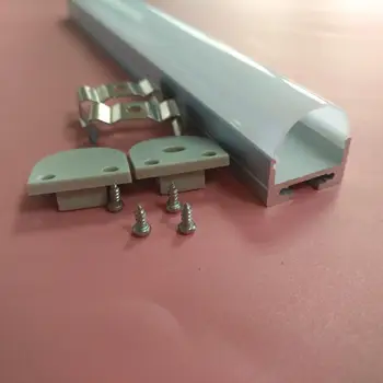 

JD2020 6 Sets 50cm U Shape LED Strip Channel Aluminium profile With Diffuse Cover End Caps Aluminum Profile for LED Bar Lights