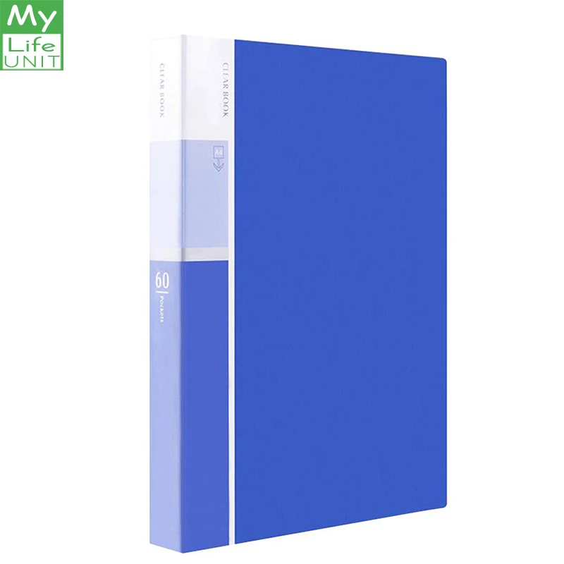 

60 Pocket Business Folders A4 Sheet Presentation Book 120-Page Capacity for A4 and Letter Size Inserts