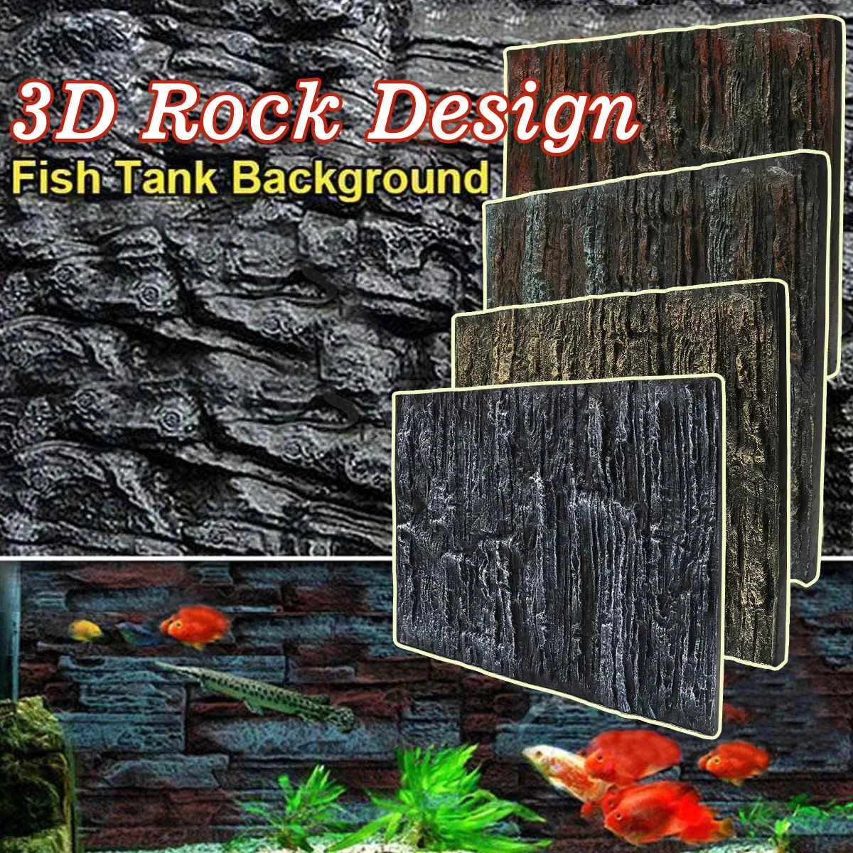 

3D Foam Rock Reptile Stone Aquarium Background Backdrop Fish Tank Board Decor Underwater Aquarium Landscape Decoration