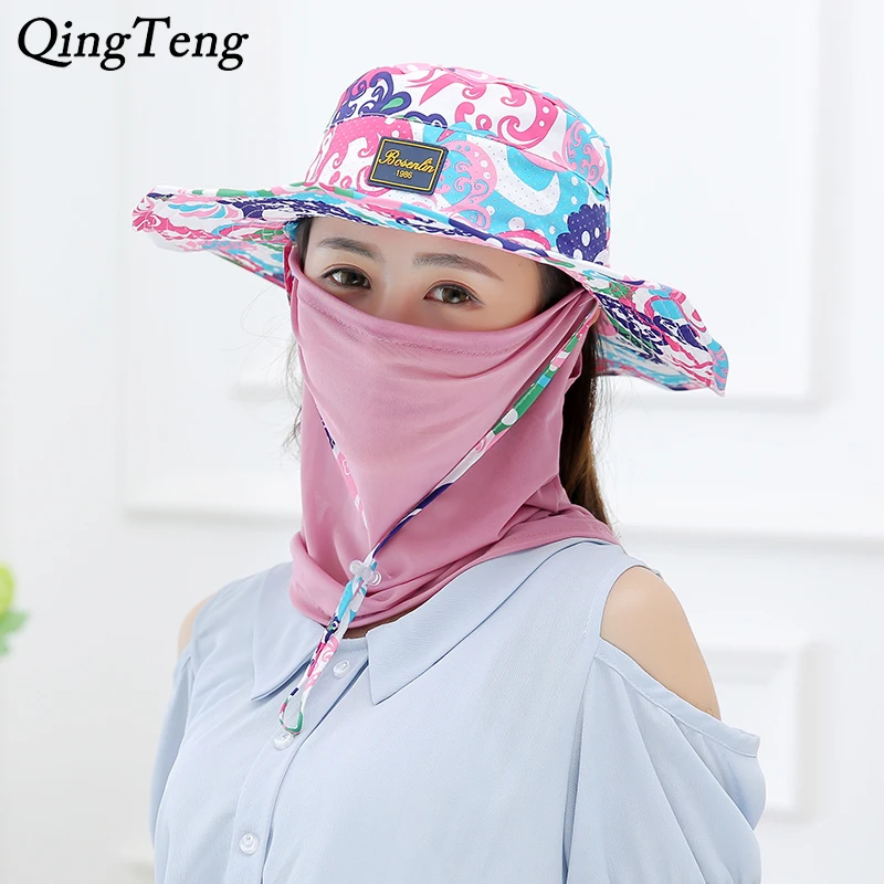 Summer Hooded Camouflage Boonie Hat For UV Protect...