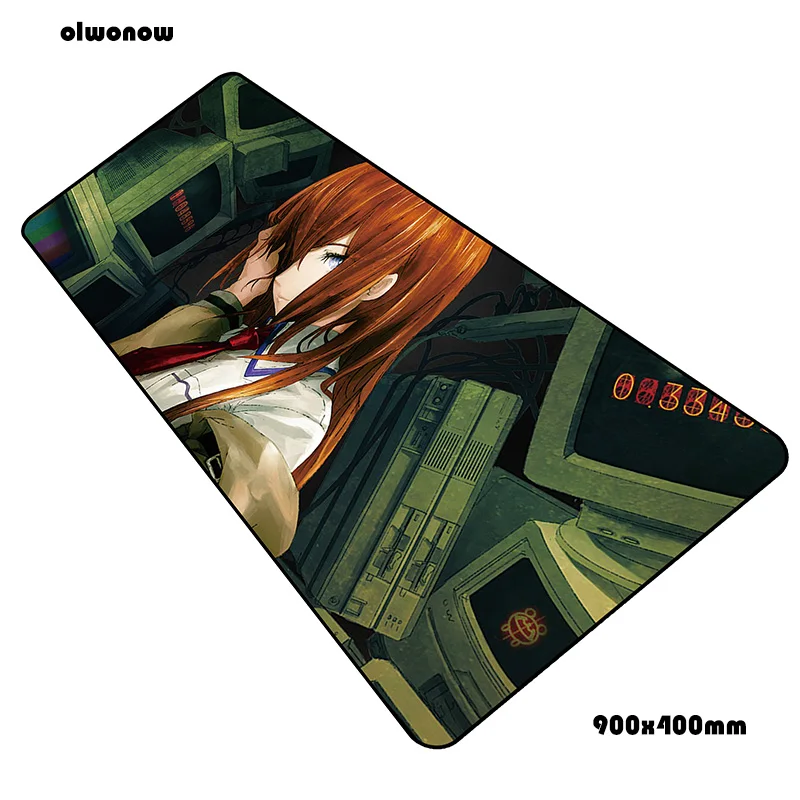 Steins Gate padmouse 900x400x3 мм игровой коврик для мыши игры, красочные большой коврик для мыши геймер компьютерный стол xl коврик notbook коврик для мышки pc