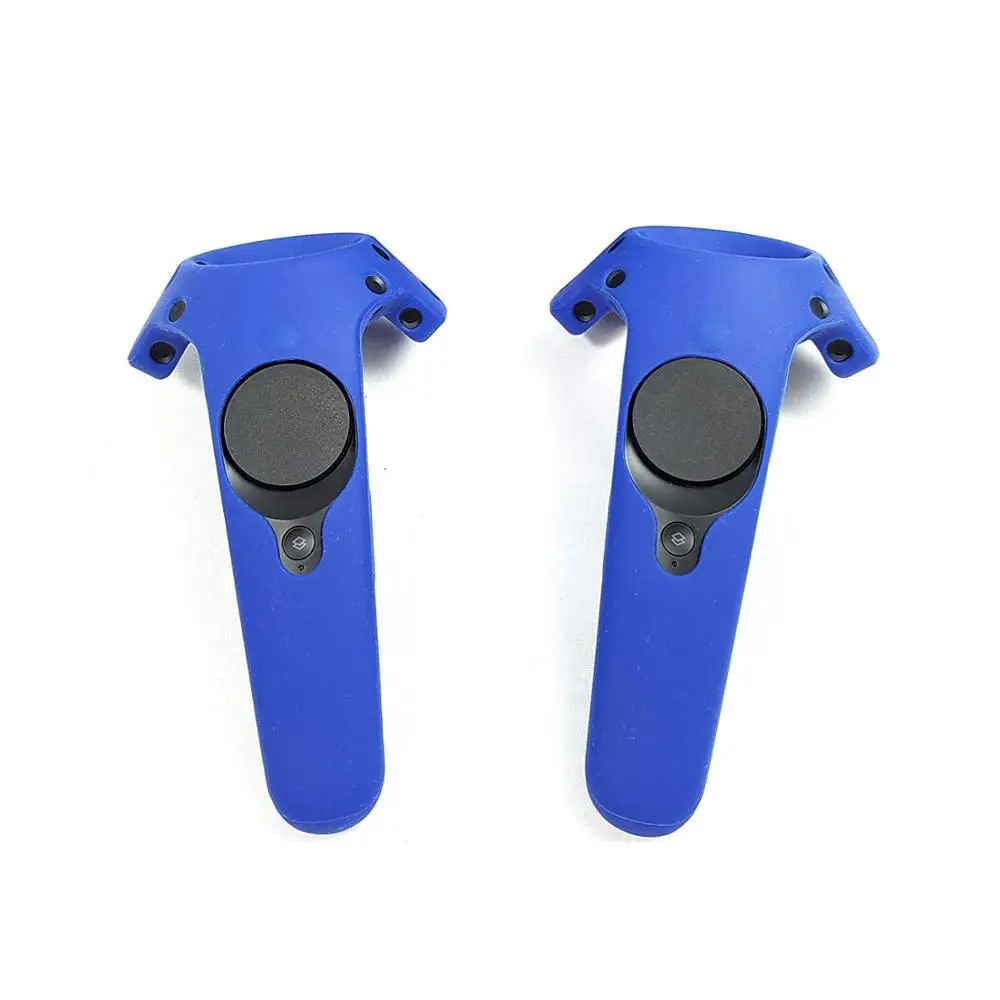 Для htc VIVE PRO VR силиконовый чехол виртуальной реальности гарнитура шлем контроллер чехол оболочка для htc Vive Pro VR очки - Цвет: BLUE Controller skin