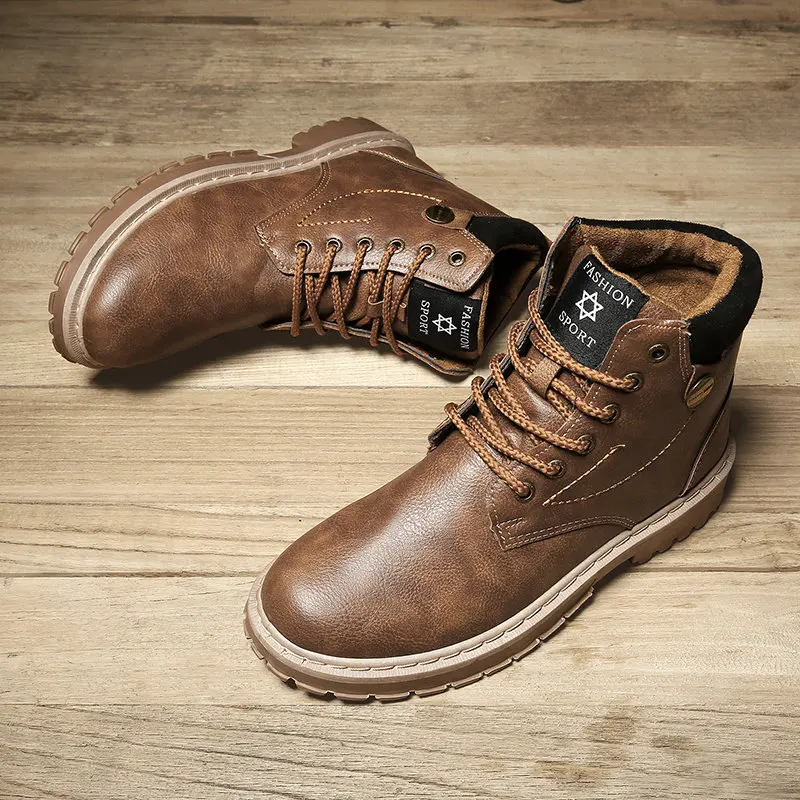 Ботильоны мужские кожаные ботинки Мужская обувь botas hombre Осенняя Buty Meskie Zapatos De