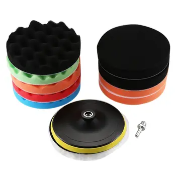 

(Drop shipping) 11Pcs 7 Inch 180mm Grid Sponge Buffer Polishing Pad Kit For Car Polisher UK