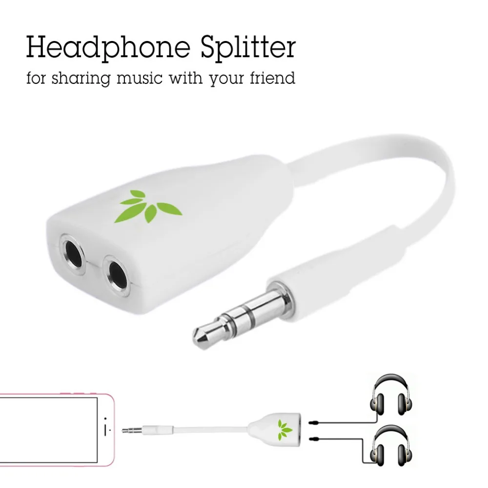 Сплиттер для наушников с разъемом AUX 3 5 мм|splitter 3.5mm|cable yheadset audio cable |