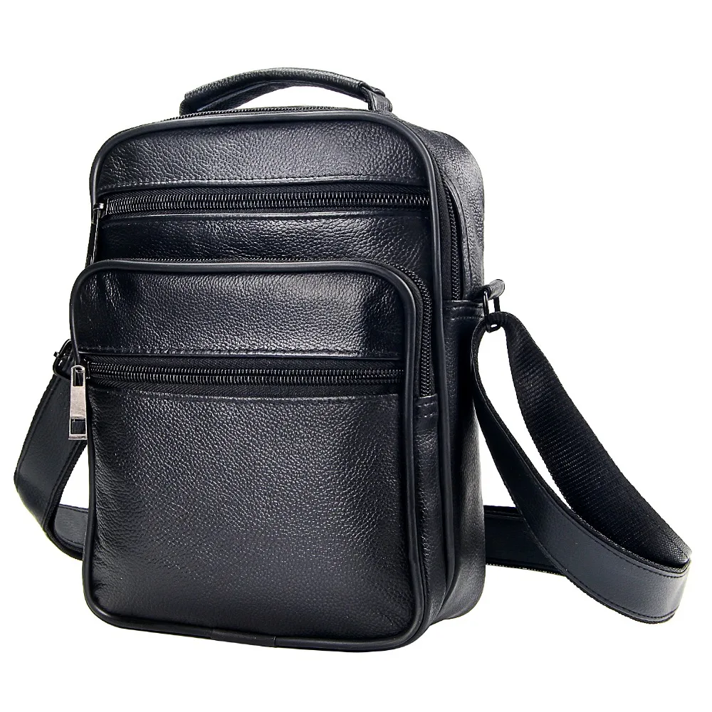  Mens Leather Small Messenger Bag Satchels Multifunctional Crossbody Shoulder Bag for Travel Casual  - 32907626082