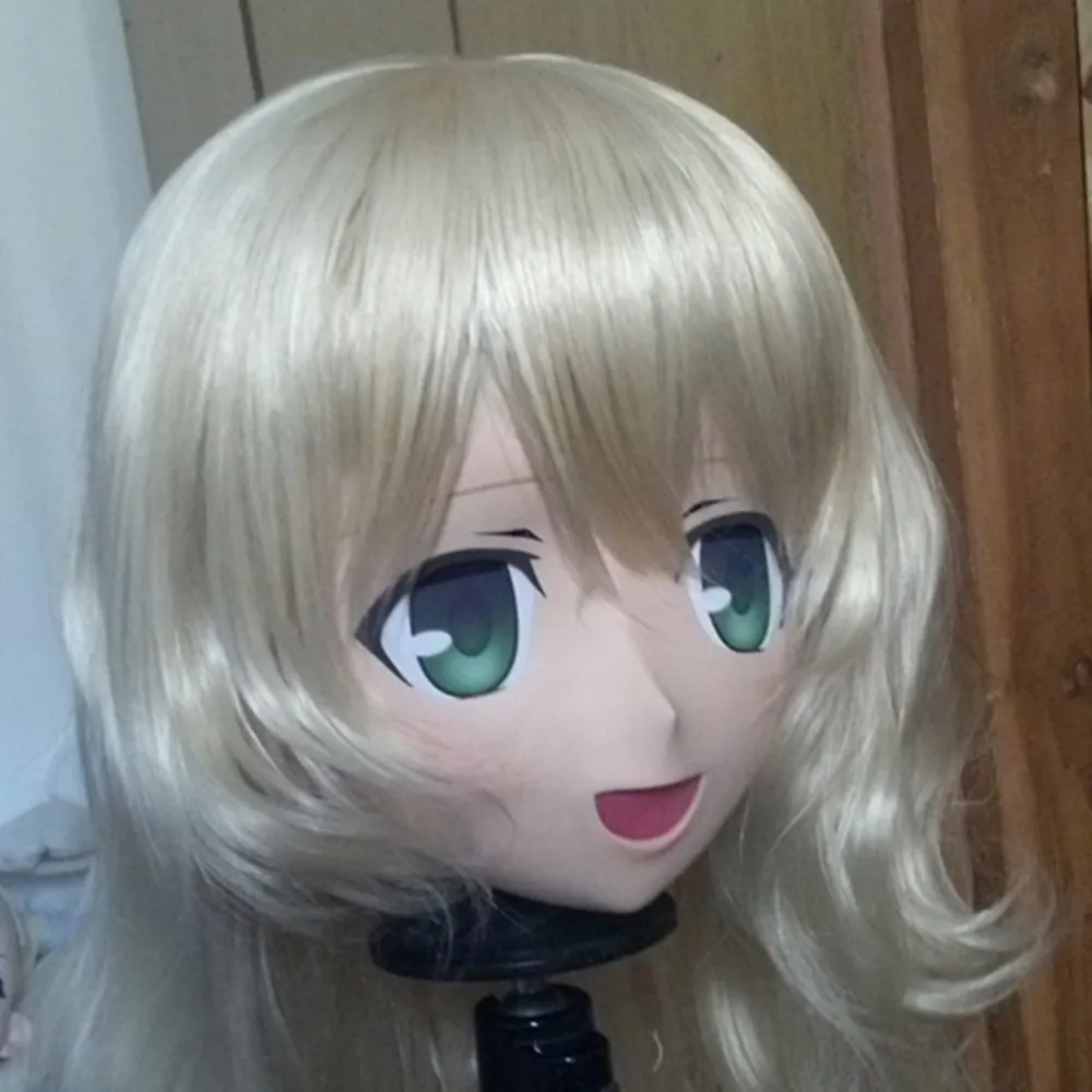 (C2-013) Handmade Female Letax Full Face KIG Mask Cosplay Kigurum Crossdresser Anime Fetish Masks Can Custom EYES/HAIR