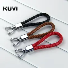 Модный металлический и Кожаный Автомобильный брелок с логотипом, брелок для Volkswagen Honda Toyota Kia BMW Audi Mercedes, брелок с плетеной веревкой