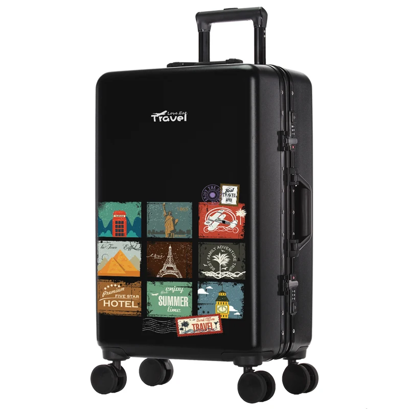 

Women Lovely high quality 20/24/26 Inch PC durable Rolling Luggage Men Spinner brand Travel bag vs Trolley Suitcase