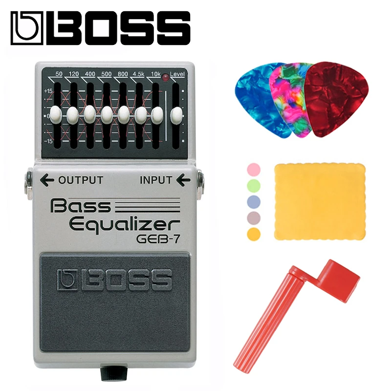 Boss Geb 7 7 Band Bass Eq Pedal Bundle With Picks Polishing Cloth And Strings Winder Guitar Parts Accessories Aliexpress