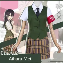 Японский аниме цитрусовый костюм Aihara Mei горничной Униформа