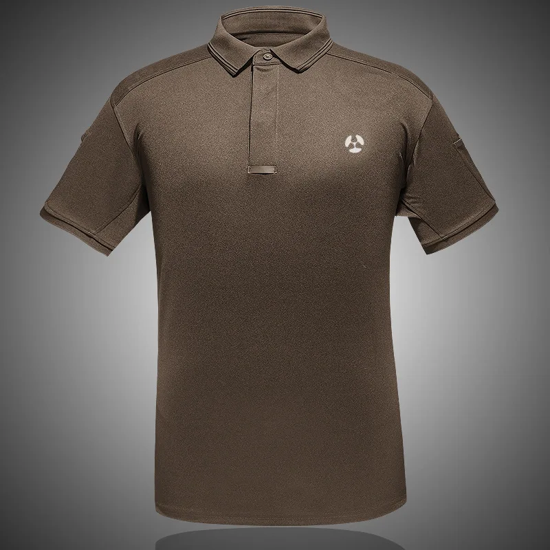 2019 Nuovi Uomini di Polo Militare Camicia Traspirante Esercito Combattimento Tattico Polo Maschio Navy Blu Quick Dry Manica Corta Polo Camicette