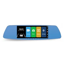 H806 7-inch Touch Screen DVR Dual Lens Rearview Mirrors Driving Recorder with Parking Monitor and Reversing Video Functions