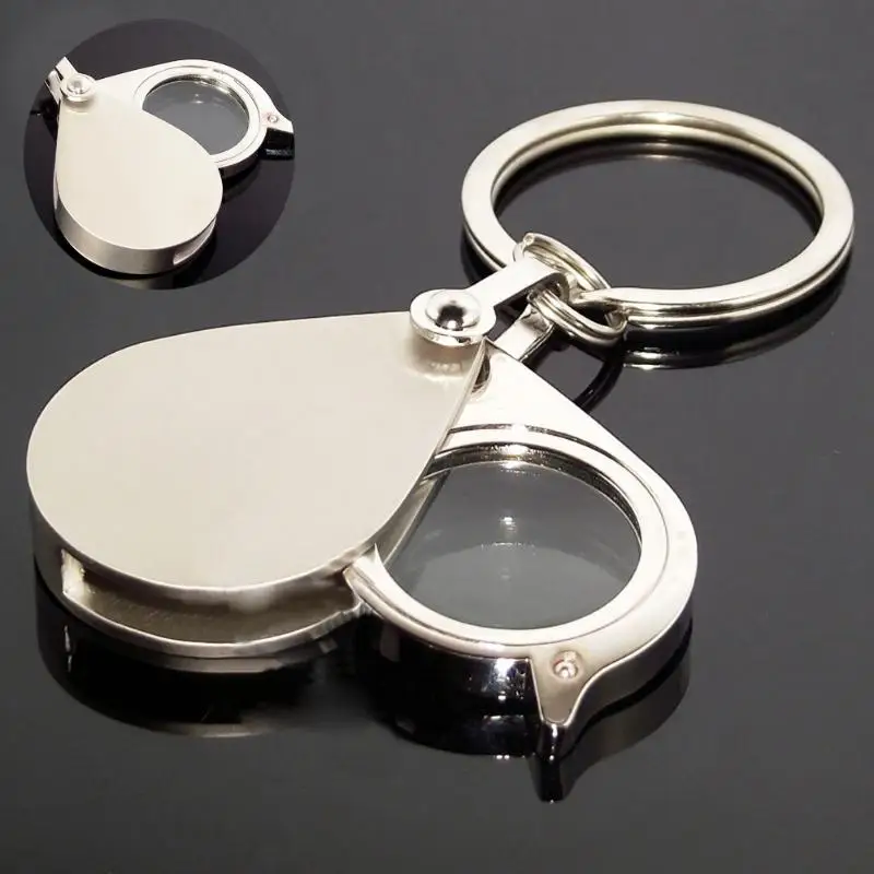 

8X Folding Key Ring Magnifier with Key Chain Daily Magnifying Tool High Quality Pocket Portable Daily Magnifying Tool