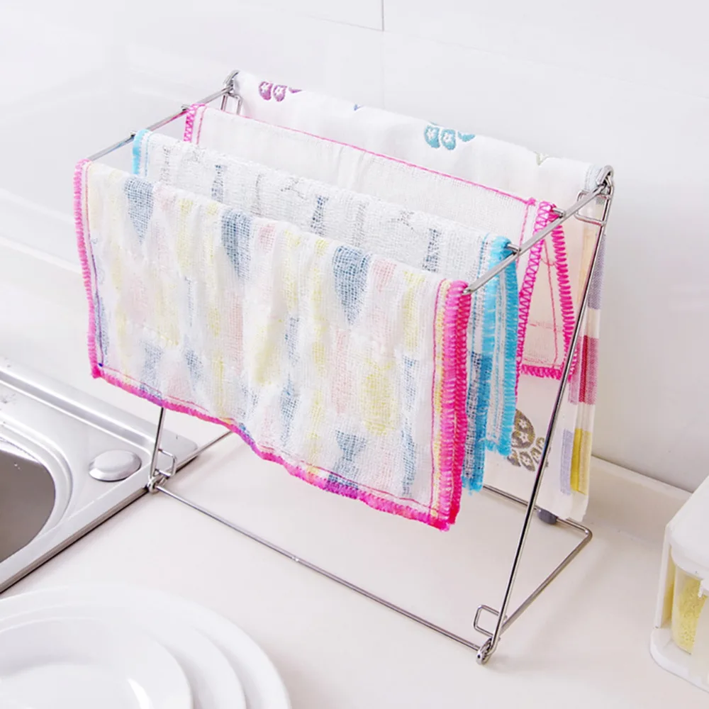 Buy Kitchen Stainless Steel Folding Towel Stand Rack 4