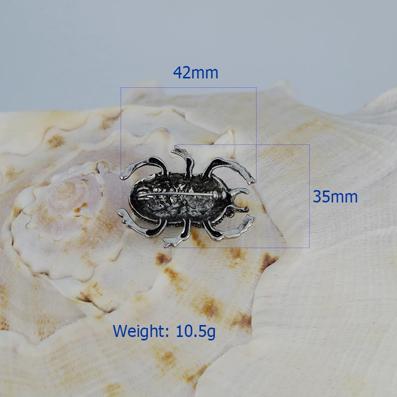 WXJCAN Хрустальная брошь в виде жука, насекомое, хиджаб, на булавке, винтажные броши, декоративная булавка, ювелирные изделия для костюма, заниженные роскошные подарки B5649