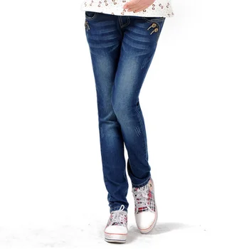 

Elastic Waist Maternity Jeans Pants for Pregnancy Clothes Autumn / Winter 2018 New Pregnant Women Legging Maternity Plus Size