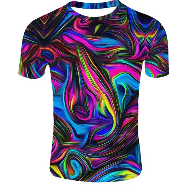 Novelty Colorful Art Summer 2019 Mens Fashion Streetwear 3d graphic ...