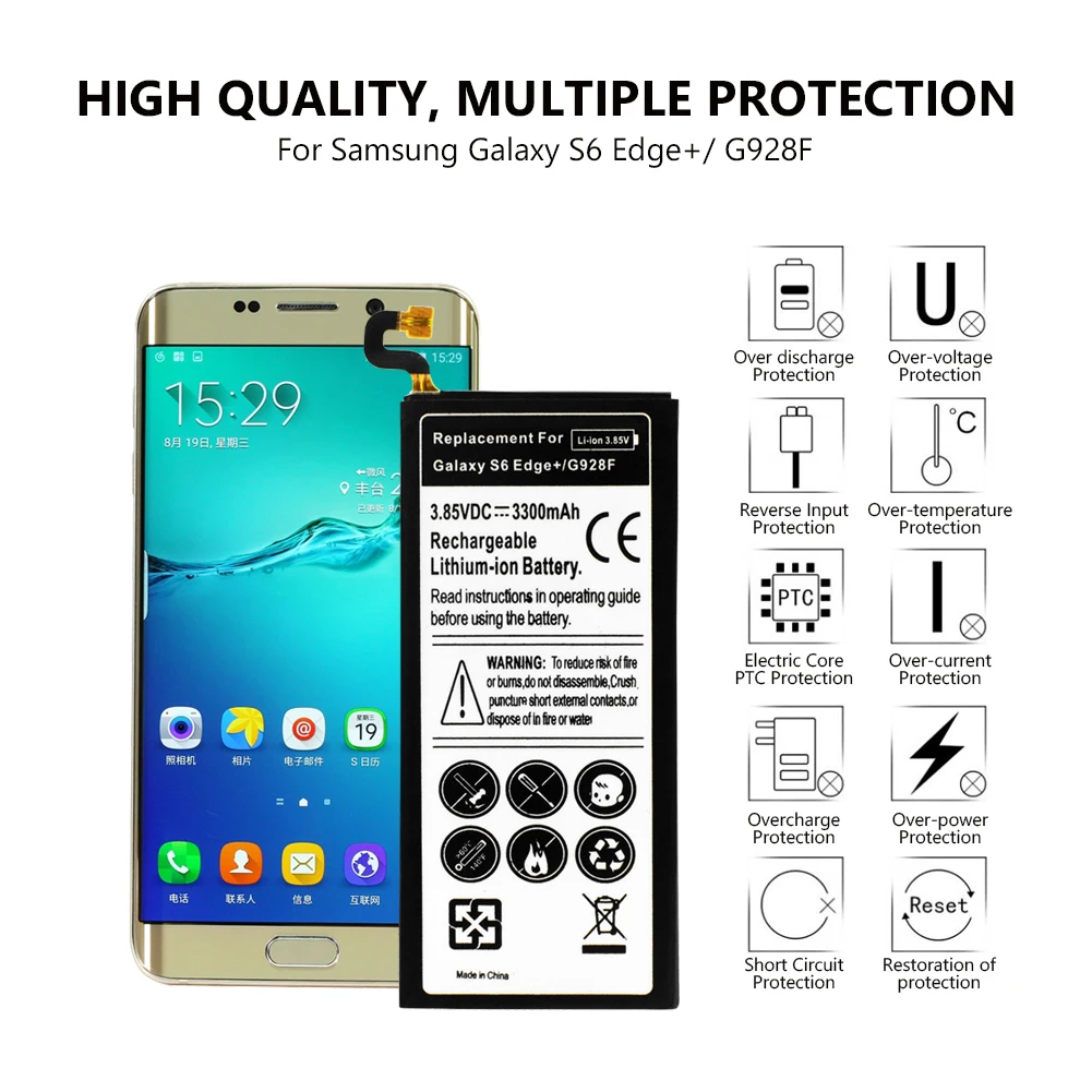 3 85 V 3800 мАч литиевая батарея для телефона Samsung GALAXY S6 edge Plus G9280 G928F G928A G928P G928T G928V G928S
