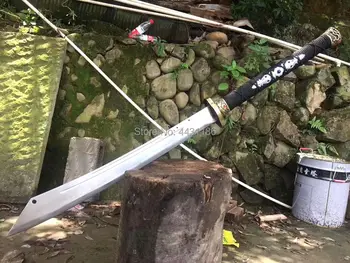 

Battle Ready Strong/Sharp High Manganese Steel Blade Cut Tree Chinese WuShu Broadsword Dao Sword Outdoors Knife