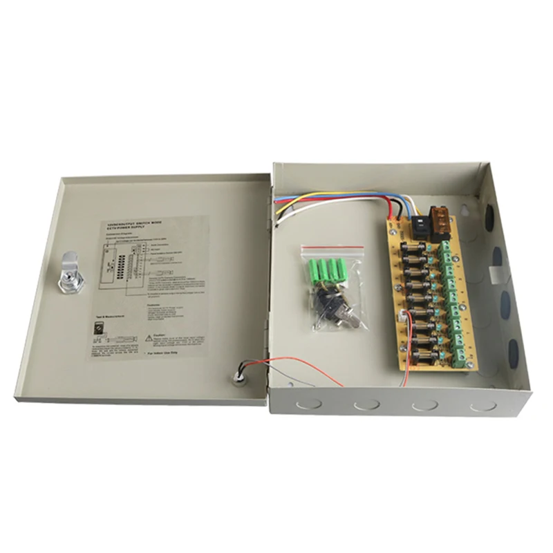 

12V DC Power Distribution 9-way PCB Board Terminal Block For Switching Power Supply Electricity Current Wiring LED Switch