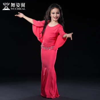 

Sale Time-limited Cotton Bellydance Wuchieal Brand 2018 New Kid Girls Belly Dance Costumes Dress For Oriental Rt103
