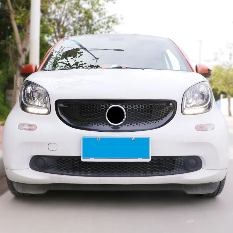 

2015 2016 2017 2018 smart car logo for Mercedes New smart fortwo 453 front face net logo car tail car stickers car modification