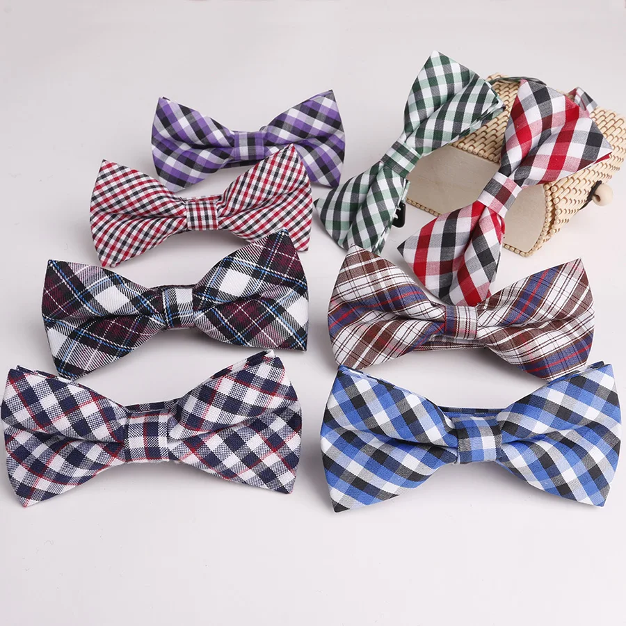 Mantieqingway-Cotton-Bowties-For-Children-Suits-Plaid-Printed-Bow-Ties-Banquet-Kids-Collar-Skinny-Tie-Boys
